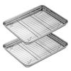 Набор из проволочных стеллажей и противня с решеткой для охлаждения, антипригарный противень, полка для пиццы и барбекю, для женщин