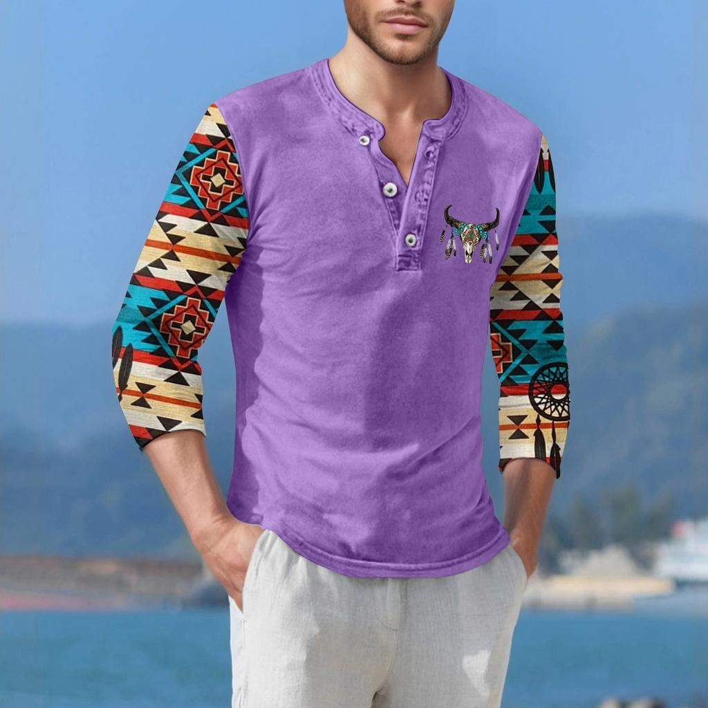 Men'S T-Shirt Street Casual Fashion Long Sleeved Top