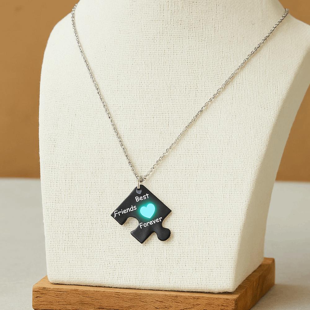 4 шт. Ожерелье-чокер в стиле пэчворк «Сестра», Светящееся ожерелье «Друзья навсегда», Ювелирные аксессуары