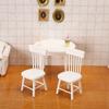 1/12 Dollhouse Miniature Table Furniture Toys Wooden Table Doll House Decoration Simulation Chair