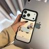 Полосатый вышитый такса для Apple 16/17promax чехол для мобильного телефона IP15 выпуклый мешок кожаный узор 14pro женский 13