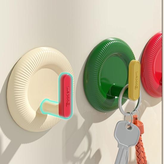 Adhesive Wall Hook No Drill Hook Strong Load-bearing Capacity Hanging Hook for Bathroom Kitchen Renters