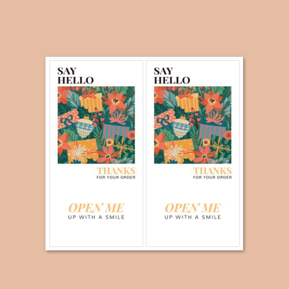 School Notebook Funny Stickers Flowers Thank You Decoration X019