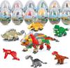 Мини-конструкторы, 12 шт. Игрушки-конструкторы Динозавры, 6 в 1 STEM-игрушки Наборы-яйца, Подарки на вечеринку для детей