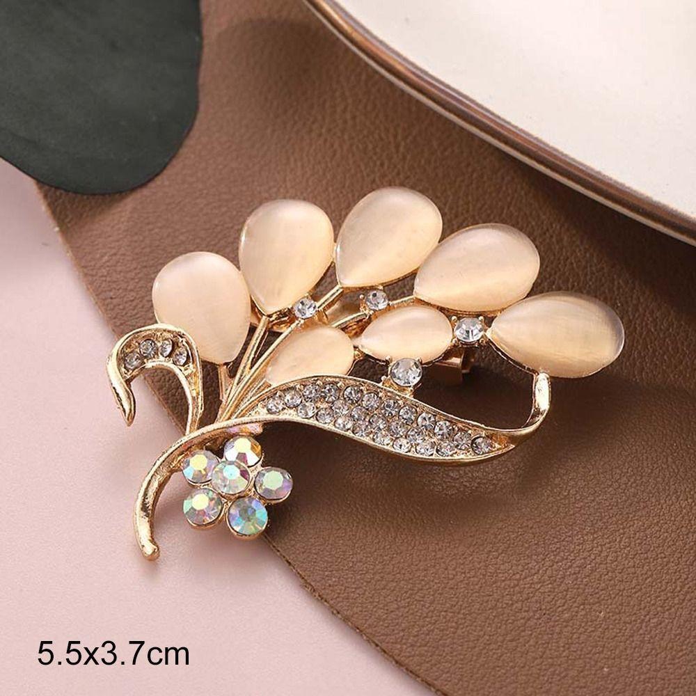 Anti-glare Alloy Pin Butterfly Rhinestone Brooch High-end Flower Brooch Women