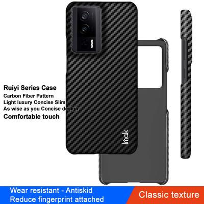 Серия IMAK Ruiyi для Xiaomi Poco F5 Pro 5G/Redmi K60 Pro 5G/K60 5G/Poco F5 Pro 5G Чехол для телефона с кожаным покрытием ПК Текстура углеродного волокна Чехол для телефона