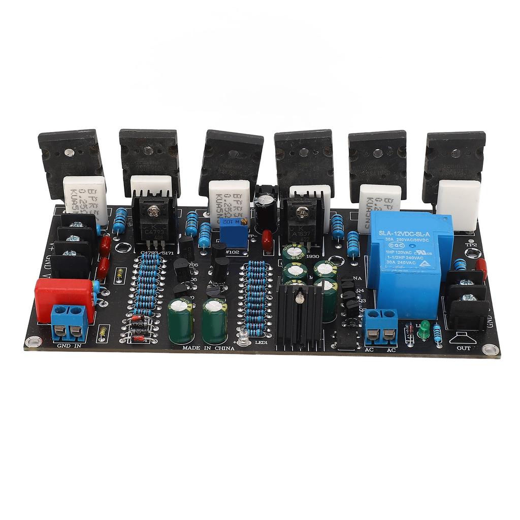 300W Power Amplifier Board Single Channel 1943+5200 Audio Rear Amplification Module DC ±20‑90V