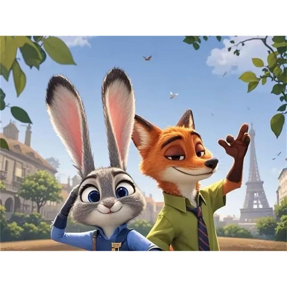 Disney Зверополис Джуди Ник 5D Алмазная Живопись Полностью с Алмазами Сделай Сам Ручная Алмазная Живопись Мультяшный Декоративный Набор для Живописи