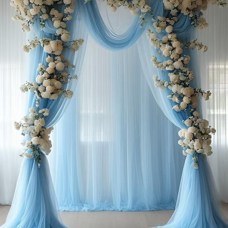 Тюль Ткань DIY Декор Свадебный Аксессуар XMS Вечеринка Мероприятие Прозрачная Сетка Ткань Элегантный Материал Дорожка на Стол Банты на Стулья Задник