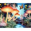 Flower Fairy Diy 5d Diamond Painting Wall Sticker Rhinestones Mosaic Cross Stitch Mushroom Home Decor Gift