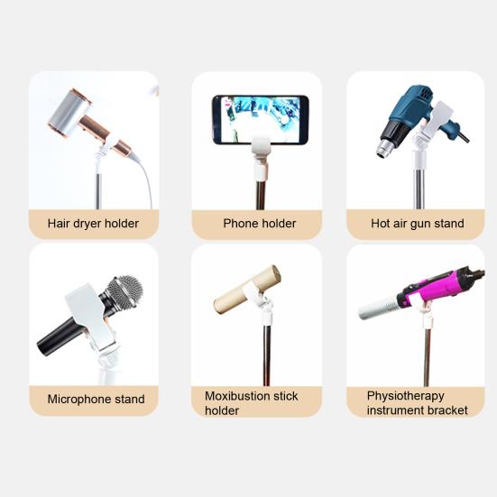 Подставка для сушки питомцев Регулируемый держатель для фена для собак Напольное или настольное крепление Держатель для фена без рук Вращающаяся стойка для груминга для собак и кошек