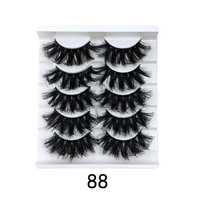 Hot Sale 14 Packs Fluffy Messy Strips False Eyelashes Curled Thick Eyelashes