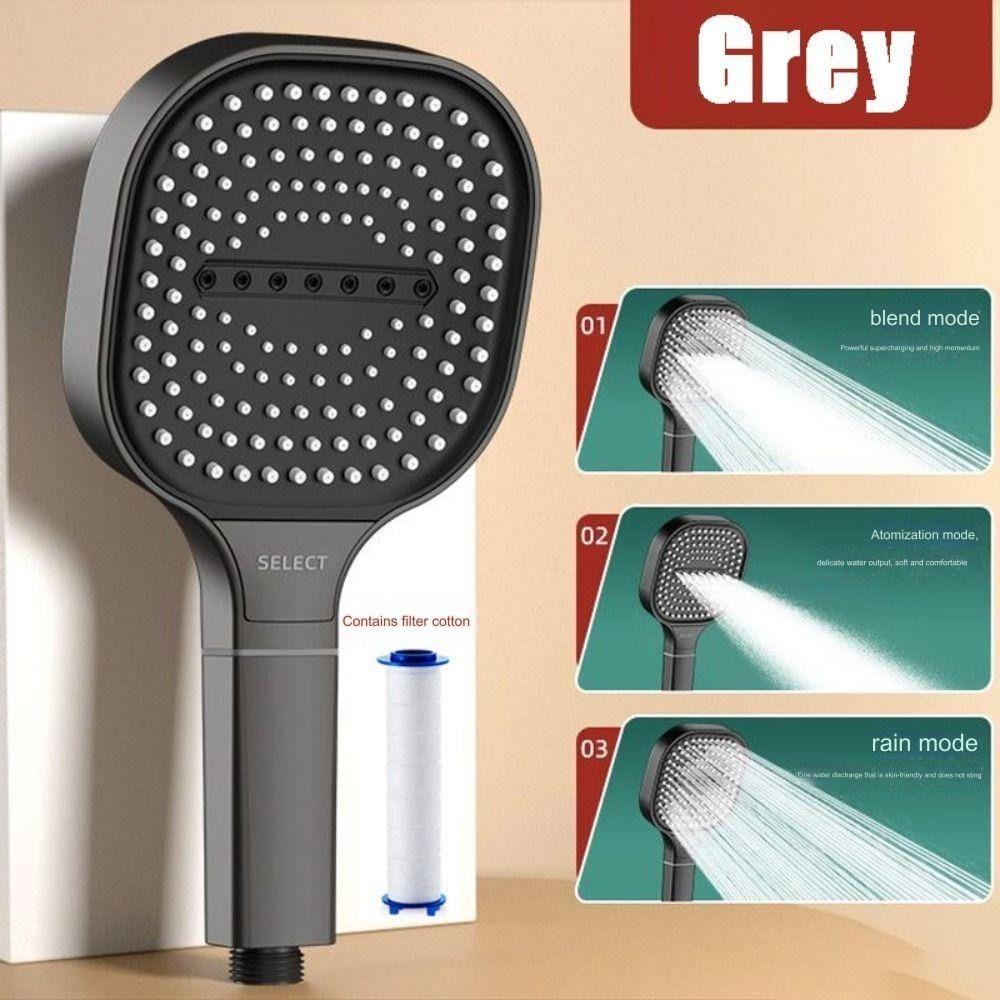 Высокое давление воды Массаж Аксессуары для ванной комнаты 3 режима Душ Замена Душевая Головка Универсальный