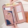 Кошелек с RFID-защитой на молнии Держатель для дорожных документов Органайзер для паспортов Держатель для карт с ремешком на запястье для мужчин, женщин, для семейного отпуска