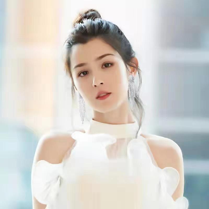 European & American Full Diamond Tassel Earrings: Elegant Slimming Bridal Jewelry