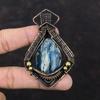 Kyanite Pendant Copper Wire Wrapped Pendant Natural Gemstone Pendant Beautiful Kyanite Jewelry Handmade Copper Jewelry Special Occasion Gift