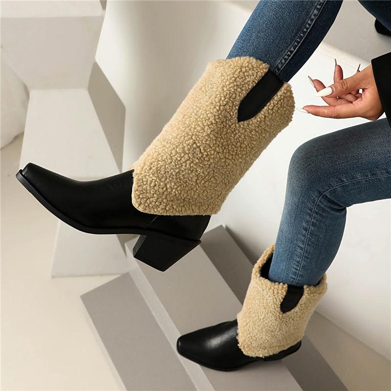 Женские ботильоны на высоком каблуке, осенне-зимние, новые, на толстом каблуке, модные, ботильоны большого размера