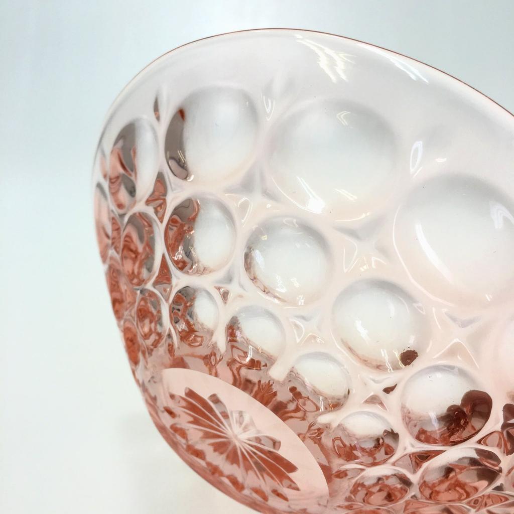 ADERIA Средняя миска Кораллово-розовая Максимум 15 x Высота Суйгецу Десертная миска Набор из 3 шт. Сделано в Японии 4,5 см F-70384