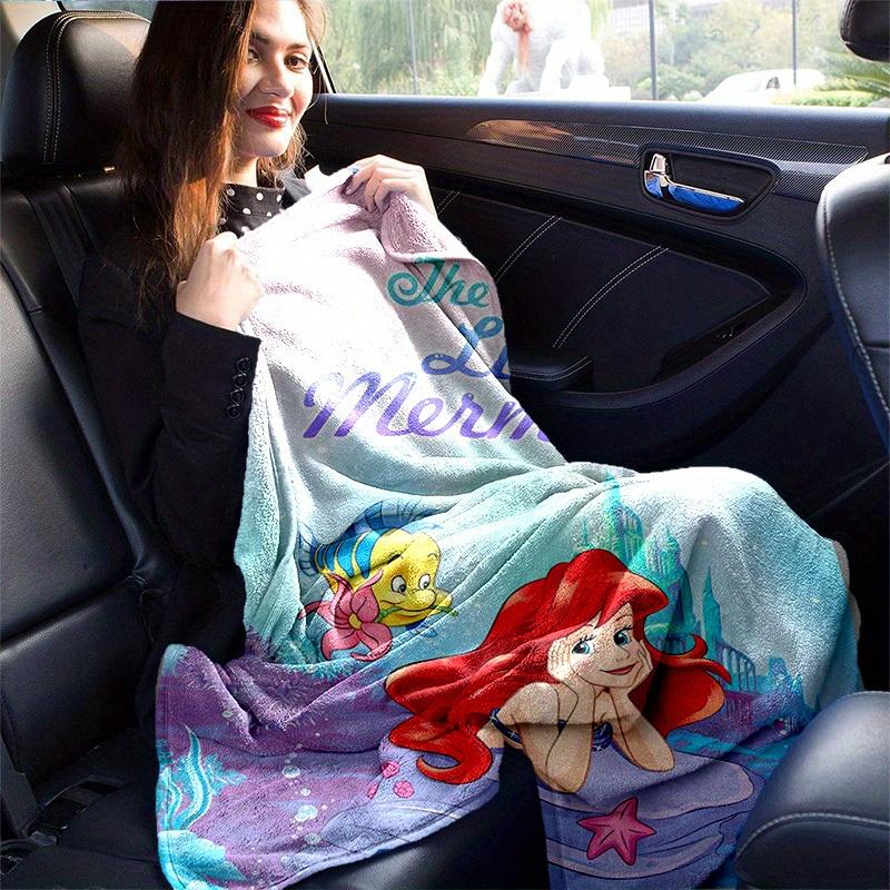 1pc, Disney The Little Mermaid Ariel & Flounder Throw Blanket Soft Coverlet for Bed, Couch, Travel, Camping, Car, Beach, Office Nap
