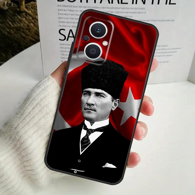 Турция Мустафа Кемаль Ататюрк Чехол Для OPPO Reno 12F 13F 14F 10 11 12 13 14 Pro 8T 7 8 Lite OPPO Find X6 X5 X8 X9 Pro Обложка