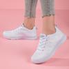 Женская повседневная обувь, дышащая прогулочная обувь с сеткой на шнуровке, туфли на плоской подошве, кроссовки, женские теннисные спортивные туфли, женская обувь