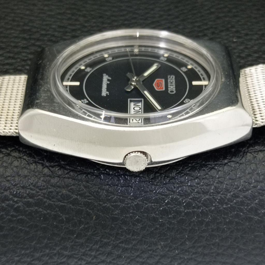 ЯПОНСКИЕ ВИНТАЖНЫЕ АВТОМАТИЧЕСКИЕ ЧАСЫ SEIKO 5 6309A МУЖСКИЕ ЧЕРНЫЙ ЦВЕТ ЦИФЕРБЛАТ a701661-5