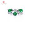 Классическое женское кольцо, роскошный зеленый циркон, драгоценные камни, регулируемый размер, ювелирное изделие для свадебной вечеринки, подарок