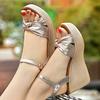 Ankle Buckle Wedge Sandals for Women Summer Patchwork Platform Sandles Woman Thick Sole Sandalias