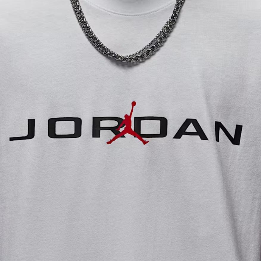 Jordan Air T Shirt Men's White/Black/Gym Red