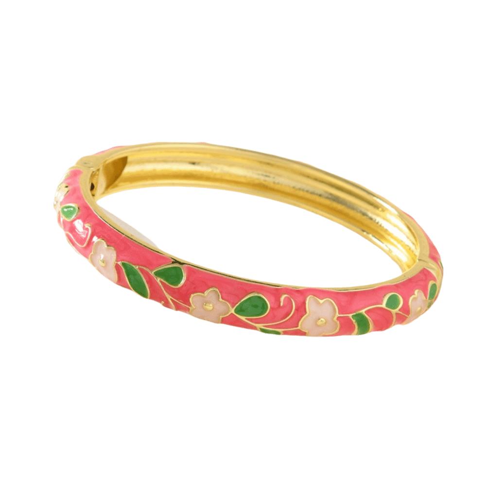 Zinc Zinc Zinc Alloy Enamel Bracelet Floral Motifs Flower Texture Bracelet Dropped Glaze Bracelet African