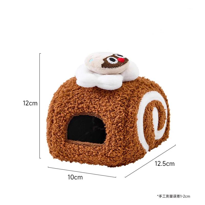 Милые десерты Торт Плюшевый домик для хомяка Клетка для мелких животных Ландшафтные принадлежности Домик для мыши Гнездо для мелких питомцев Игрушка для питомца Укрытие
