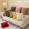 Solid Color Green Plush Diamond Pillowcase for Sofa