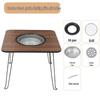 Outdoor Charcoal Grill Fire Pit Table Set