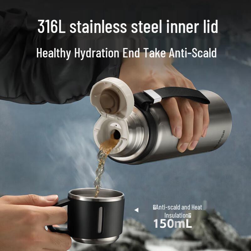 Supor Double-Drink Stainless Steel Thermos Bottle