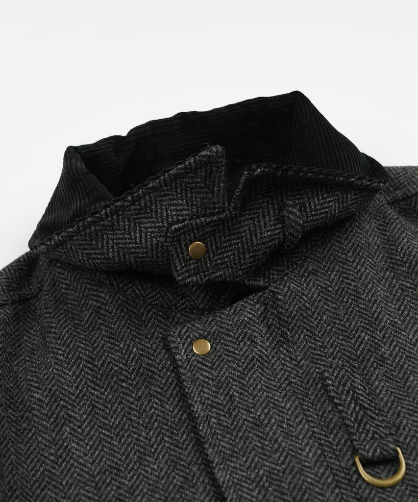 FRIZMWORKS Herringbone Wool Hunting Jacket _ Gray Black