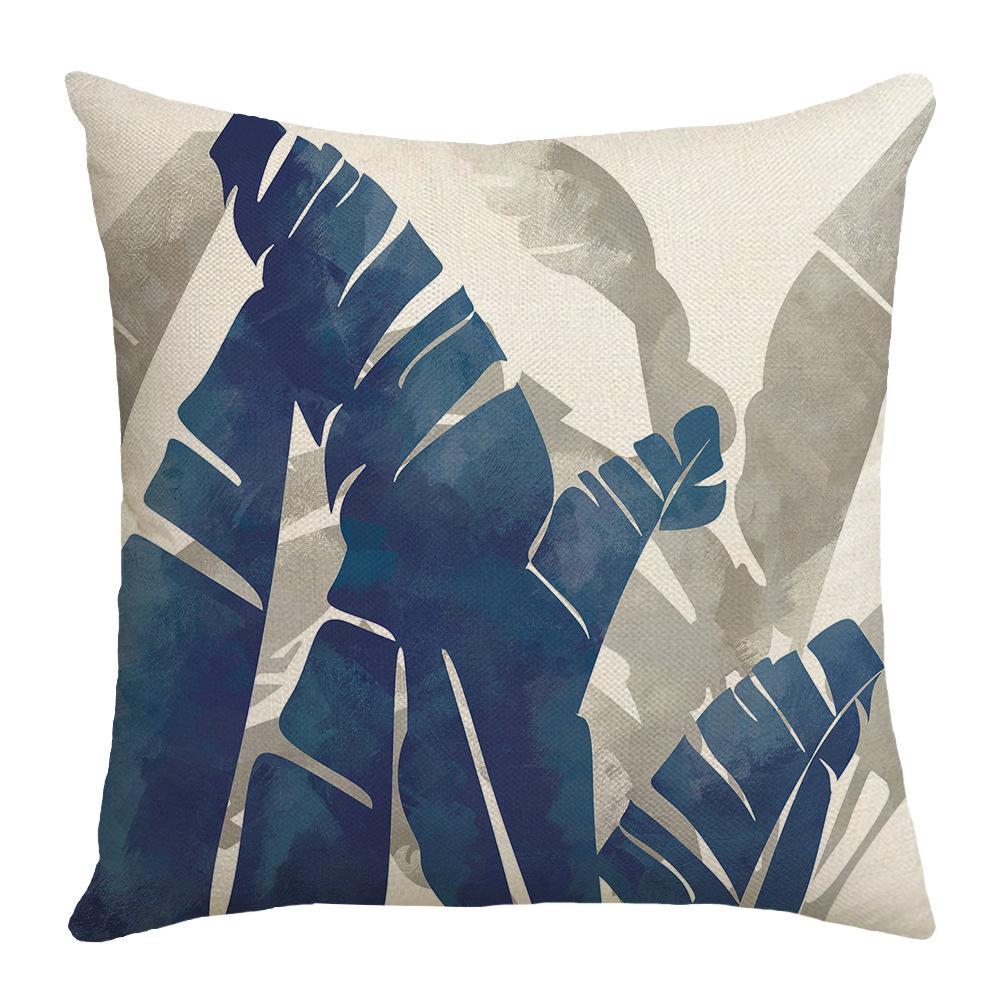 Plant Pillow, Banana Leaf Print, Car Pillow, Bedside Cushion, Linen Pillow Case