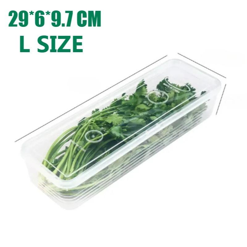 Коробки для хранения в холодильнике, контейнер для свежих продуктов с луком-пореем, контейнер для продуктов, криспер для холодного хранения, герметичный органайзер для холодильника с крышкой, банки