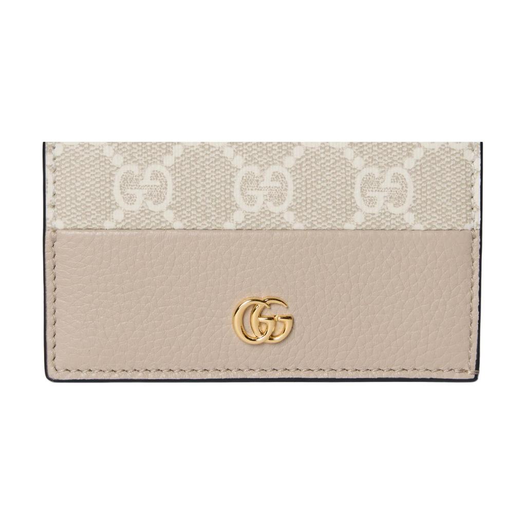Gucci GG Marmont Logo Print Mini Wallet Women wallet Beige White Gold 841358-AAE5E-9549