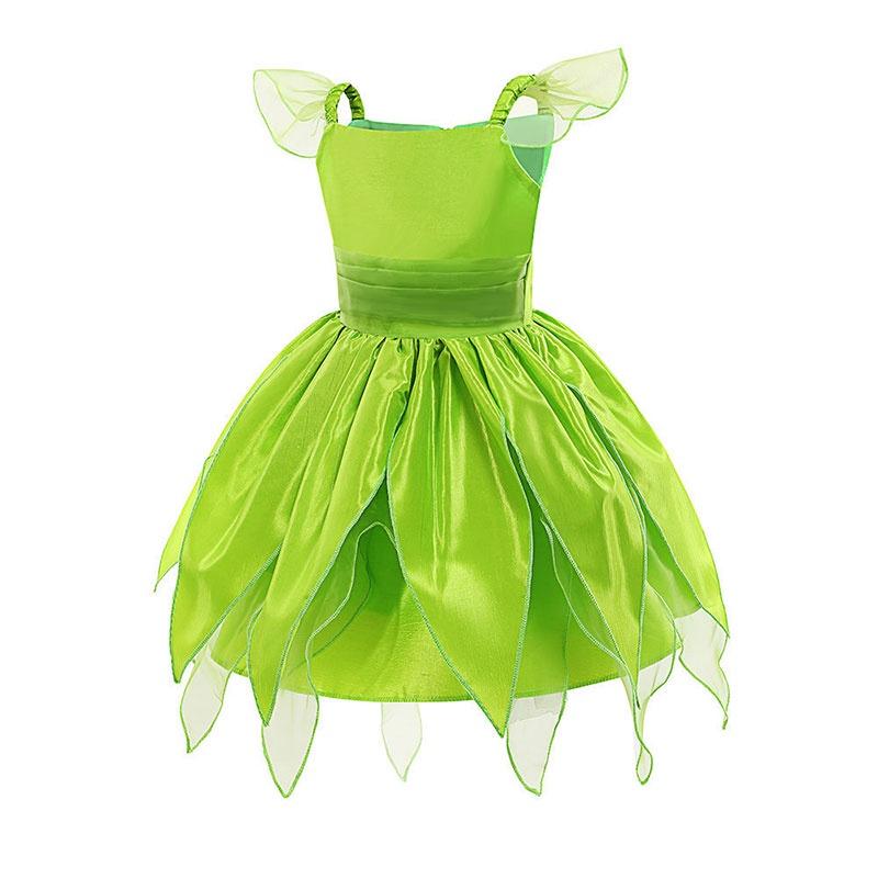 Children's Tinker Bell Fairy Princess Dress Polyester Fiber Fabric Perfect For Kids' Halloween Cosplay 80-150cm
