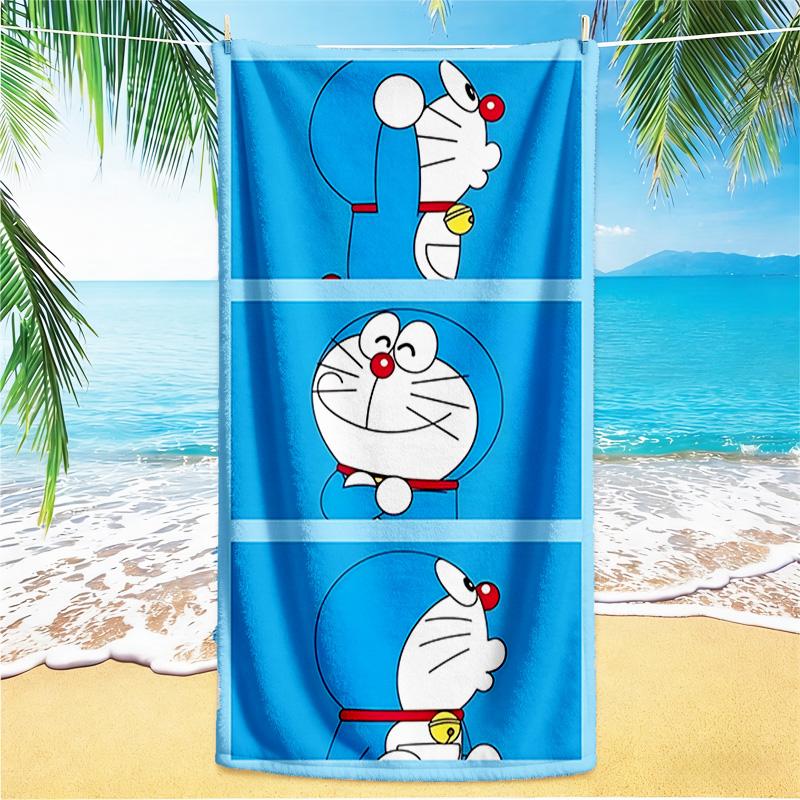 1pc Doraemon Adventure Begins beach towel,quick drying absorbent beach towel,outdoor sports swimming beach towel,Soft and comfortable Y7283