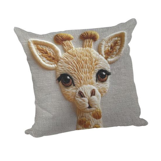 3D Наволочка с животными Имитация вышивки Наволочка Собака Альпака На молнии Наволочка для диванной подушки для дома Фермерский дом Диван Кровать