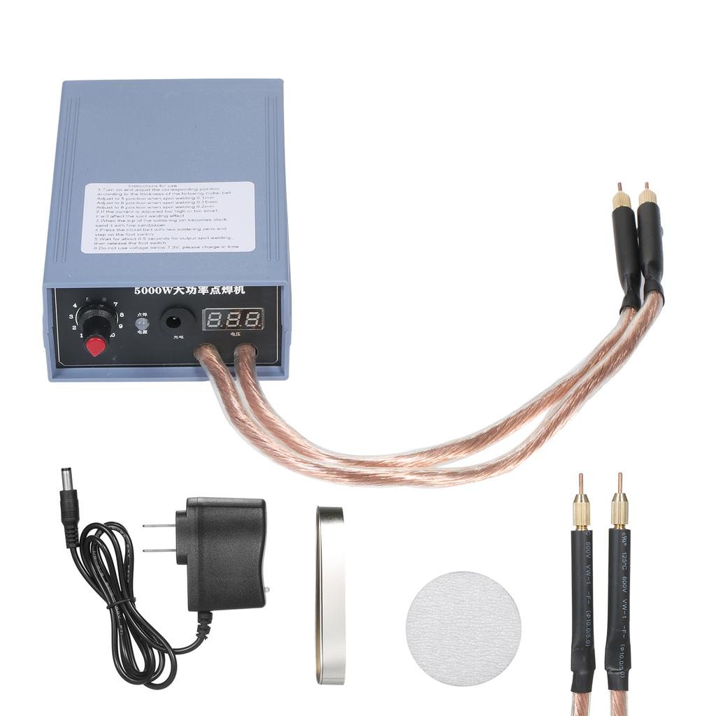 Ручной аппарат точечной сварки высокой мощности 5000 Вт, портативный, регулируемый ток 0-800 А