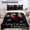 3pcs Duvet Cover Set (1*Duvet Cover + 2*Pillowcase, Without Core), The Vampire Diaries Print Soft All‑Season Bedding Set, Home Bedroom Decor Gift