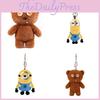 Despicable Me Minions Plush Keychain Bag Pendant Toy Stuffed Doll Cartoon Gift