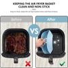 WIKHOSTAR Silicone Air Fryers Oven Baking Tray Pizza Fried Chicken Airfryer Silicone Basket Reusable Airfryer Pan Liner Accessories