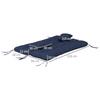 4-Piece Seat Cushion Set, 150x50 cm Water-Repellent Chair Cushions with Ties, 10cm Thick Navy Blue