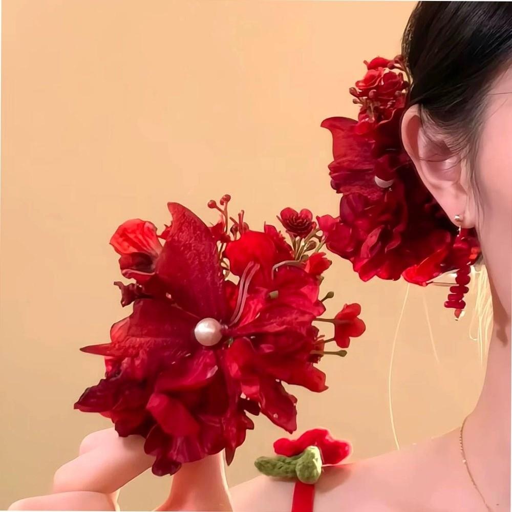 Аксессуары для волос Butterfly Hanfu Древний стиль Головной убор Китайский стиль Зажим для волос Украшения для волос Боковой зажим Заколка-цветок Вечеринка