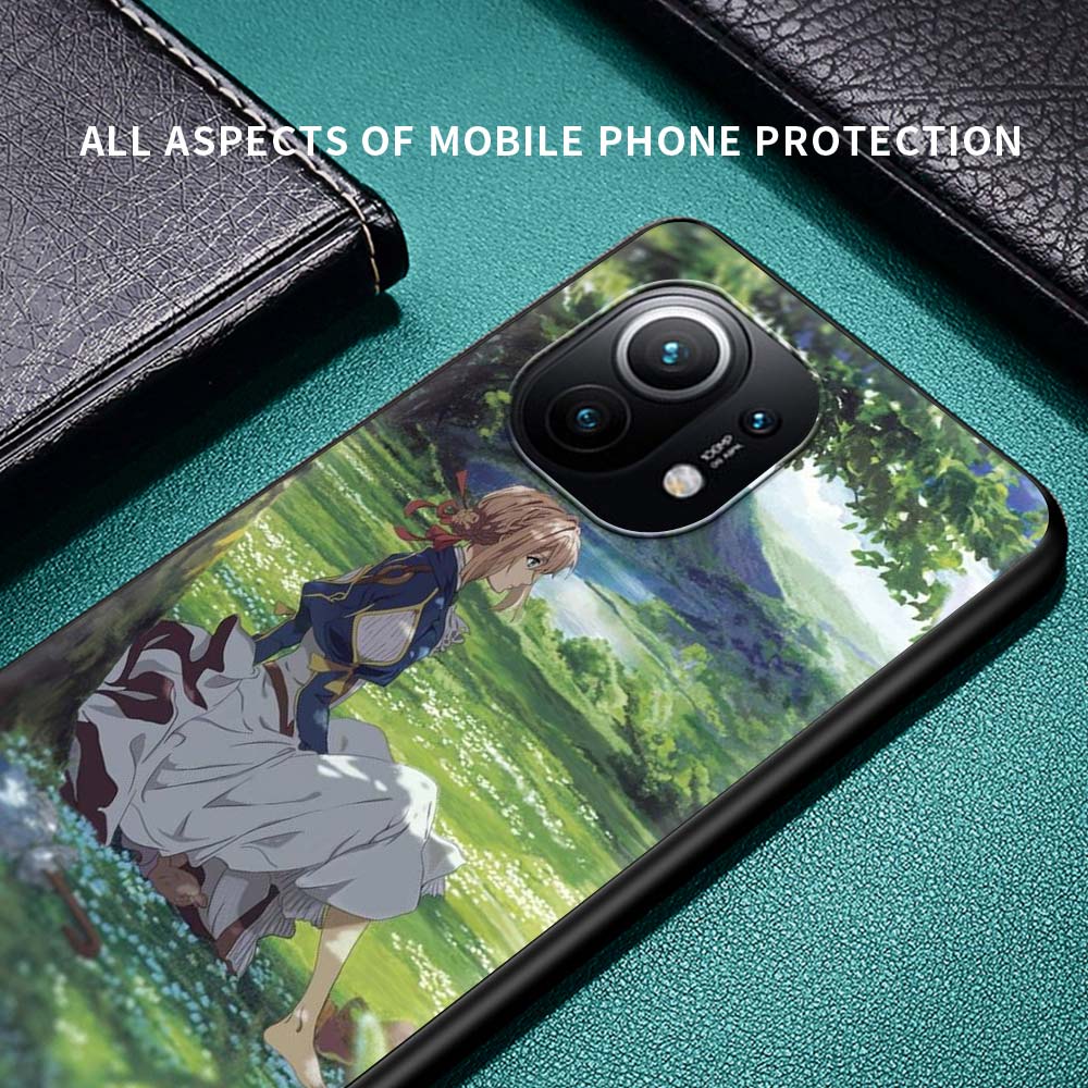 Фиолетовый Эвергарден аниме для Xiaomi Mi Poco X3 NFC M3 Pro Note 10 Lite 11 10T Pro 5G 9T черный силиконовый чехол для телефона роскошный чехол