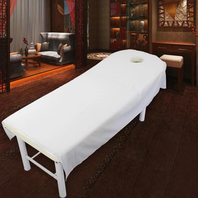 1 шт., простыня для салона красоты, спа, косметическое полиэстеровое волокно с отверстием 120 см x 190 см, массажная простыня