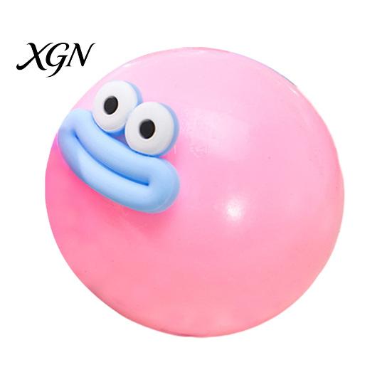 Portable Stress Reliever Cartoon Sausage Mouth Ball Toy Relief Big Eyes Squeeze Anxiety Fidget Slow Rising Home Office Worker Desk TPR
